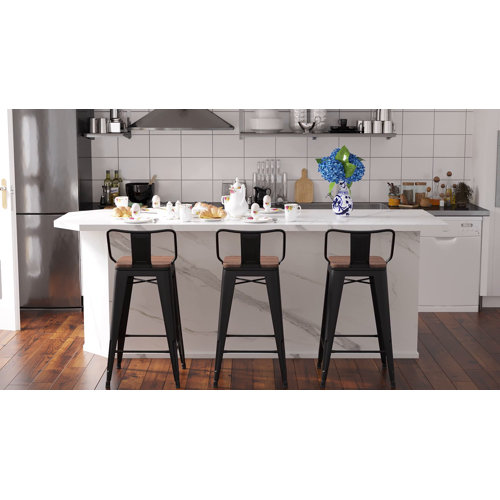 Williston Hartselle Swivel Solid Wood Counter & Bar Stool